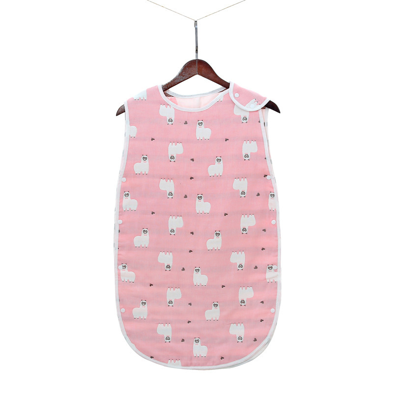 Zīdaiņu guļammaiss ar sešiem kokvilnas gazes slāņiem un pretsitienu vestu – 100% kokvilna, viegls