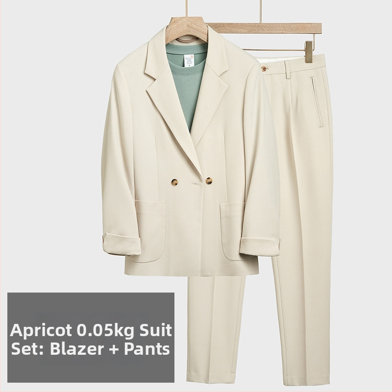 Meeste jaapani stiilis igapäevane bleiser, slim fit, ühe nupuga, puuvillase ja keemiliste kiudude segu