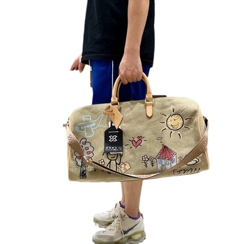 Unisex auduma ceļojumu un treniņu soma ar ģeometrisku rakstu, mitro-sausa atdalīšanu, elpojoša, ūdensnecaurlaidīga