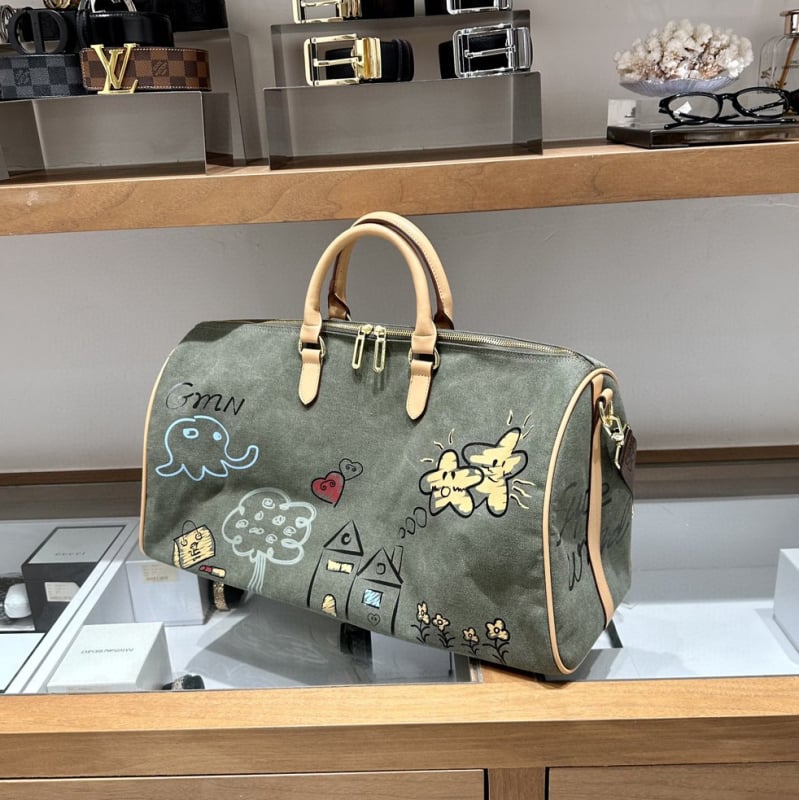 Unisex auduma ceļojumu un treniņu soma ar ģeometrisku rakstu, mitro-sausa atdalīšanu, elpojoša, ūdensnecaurlaidīga