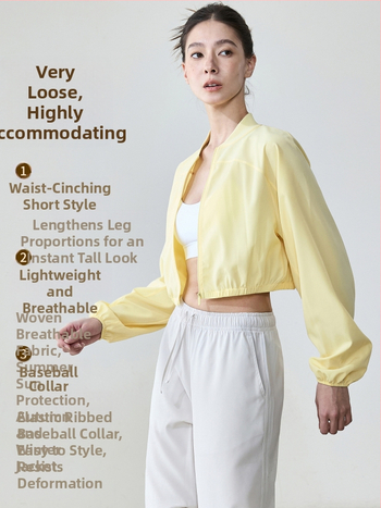 Trumpa sportinė megztinė su užtrauktuku, laisvo kirpimo, ilgomis rankovėmis, kvėpuojanti medžiaga, poliesteris 91% / elastanas 9%