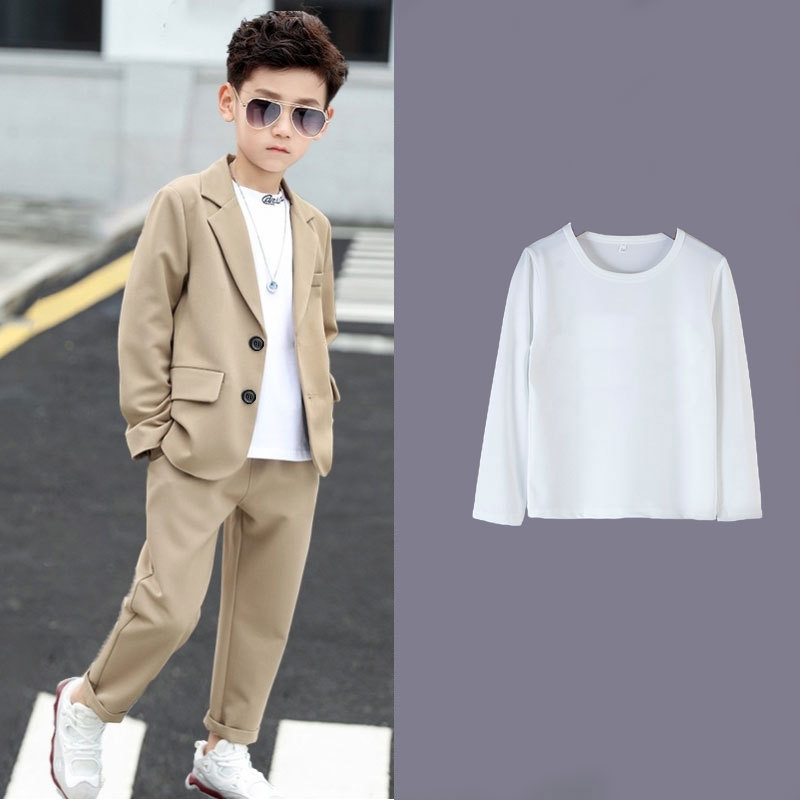 Αγόριών Κορεατικού στυλ κοστουμιού, σετ δύο τεμαχίων, μακρύ μανίκι, χωρίς κουκούλα, πολυεστερική ανάμειξη