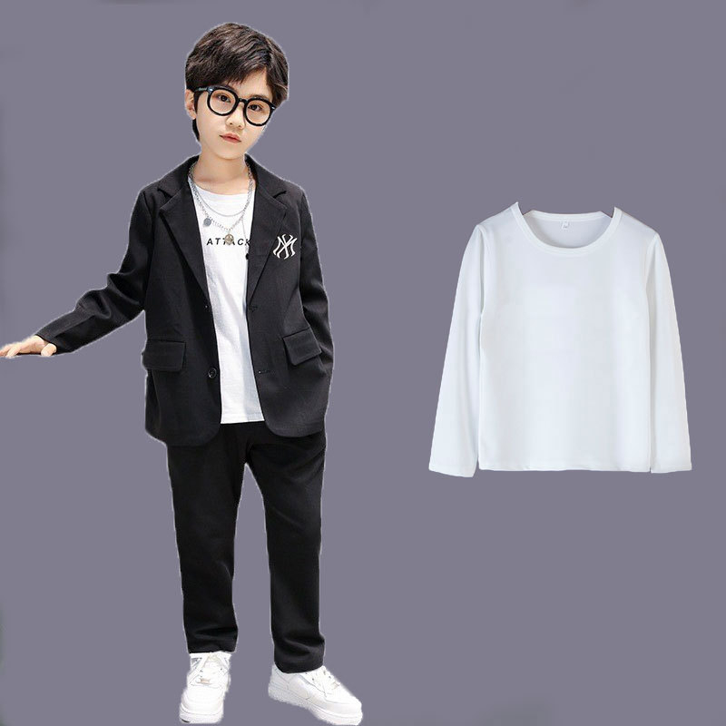 Αγόριών Κορεατικού στυλ κοστουμιού, σετ δύο τεμαχίων, μακρύ μανίκι, χωρίς κουκούλα, πολυεστερική ανάμειξη