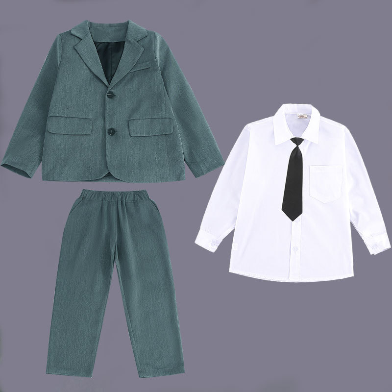 Αγόριών Κορεατικού στυλ κοστουμιού, σετ δύο τεμαχίων, μακρύ μανίκι, χωρίς κουκούλα, πολυεστερική ανάμειξη
