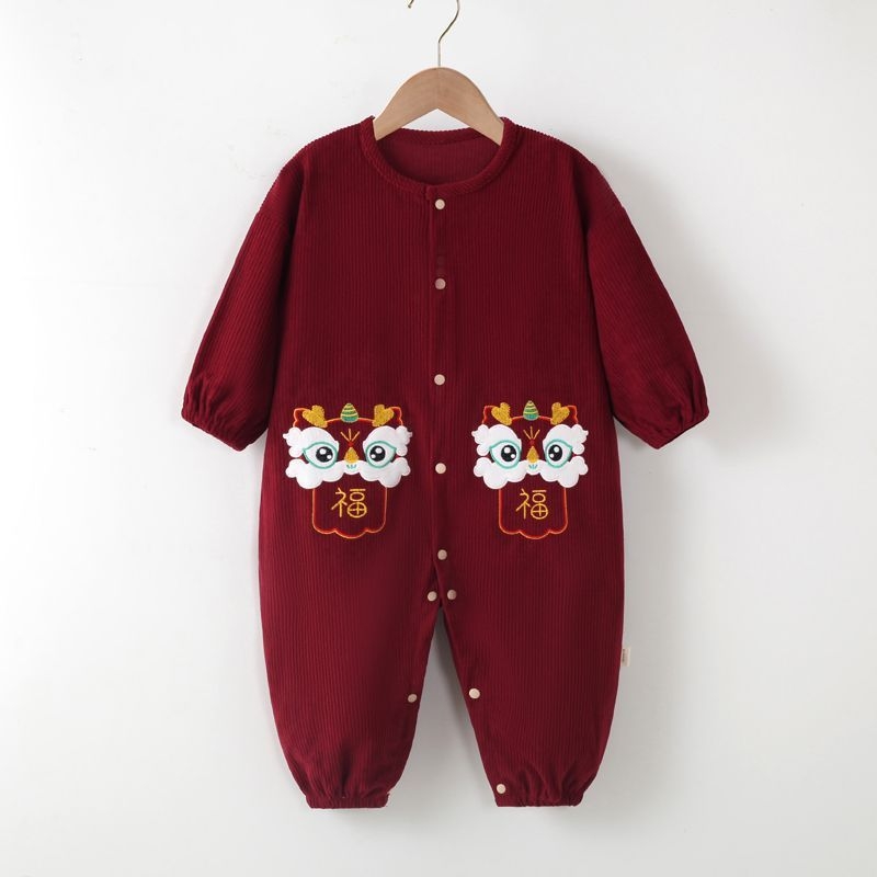 Baba uniszex egyrészes kúszó overál kültéri játékhoz, 100% poliészter, nem vízálló, 1–3 éveseknek