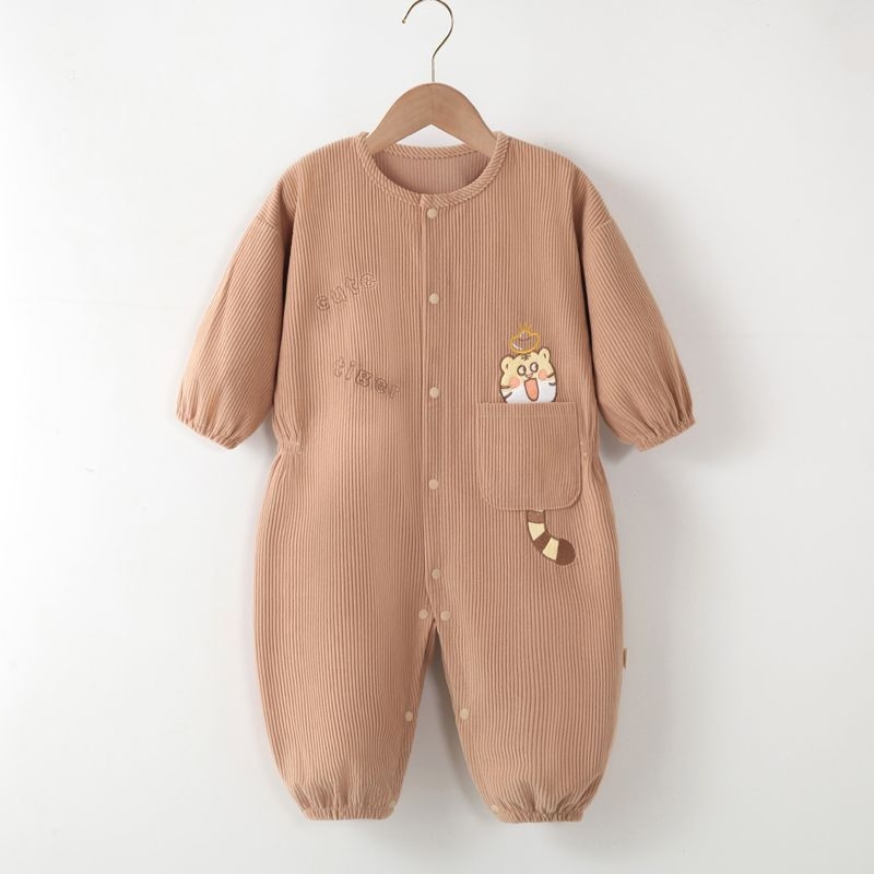 Baba uniszex egyrészes kúszó overál kültéri játékhoz, 100% poliészter, nem vízálló, 1–3 éveseknek