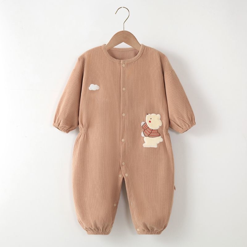 Baba uniszex egyrészes kúszó overál kültéri játékhoz, 100% poliészter, nem vízálló, 1–3 éveseknek