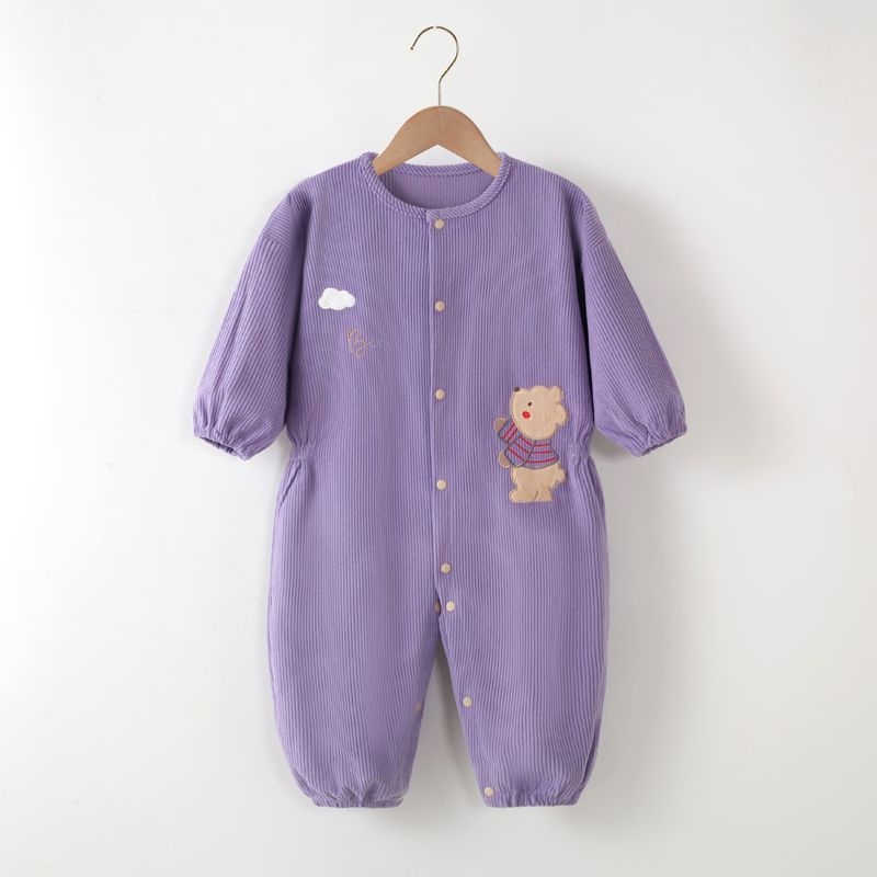 Baba uniszex egyrészes kúszó overál kültéri játékhoz, 100% poliészter, nem vízálló, 1–3 éveseknek