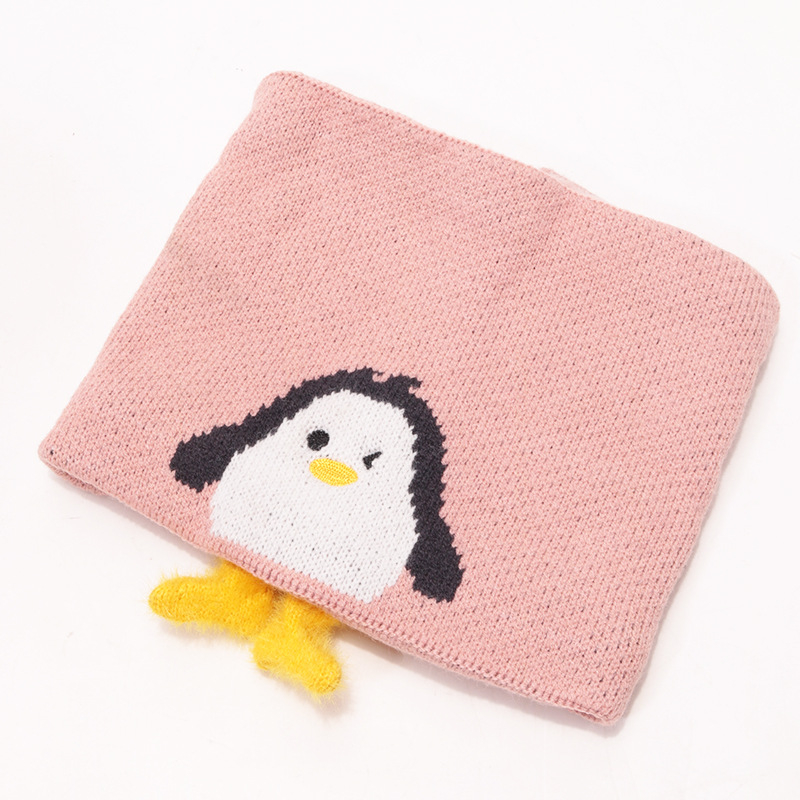 Vaikų megztų kepurių ir šalikų komplektas (medvilnė; dryžių raštas; dviejų dalių komplektas; vaikams; žiemai)