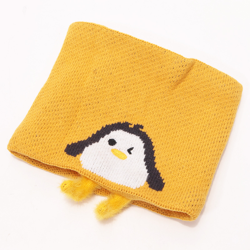 Vaikų megztų kepurių ir šalikų komplektas (medvilnė; dryžių raštas; dviejų dalių komplektas; vaikams; žiemai)