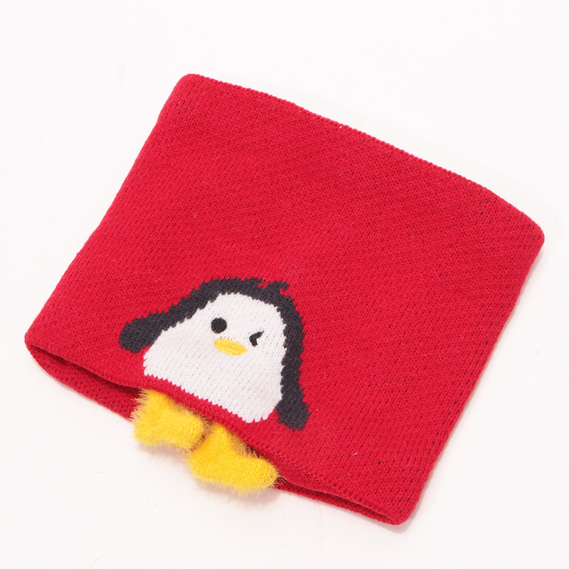 Vaikų megztų kepurių ir šalikų komplektas (medvilnė; dryžių raštas; dviejų dalių komplektas; vaikams; žiemai)