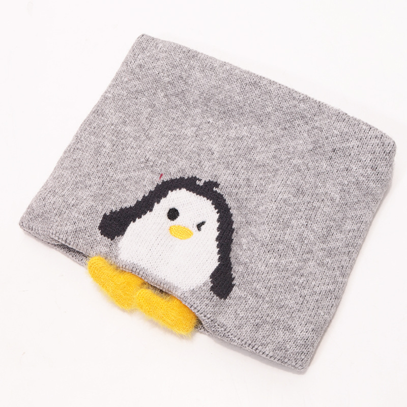 Vaikų megztų kepurių ir šalikų komplektas (medvilnė; dryžių raštas; dviejų dalių komplektas; vaikams; žiemai)