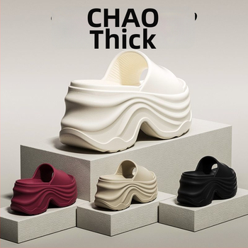 Sieviešu flip-flop sandales ar 8 cm bieza padu, klinveida papēdis 3–6 cm, EVA augšdaļa/iekšējā daļa/pamata, vasaras brīvs stils