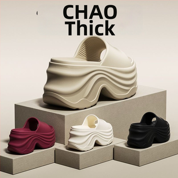 Sieviešu flip-flop sandales ar 8 cm bieza padu, klinveida papēdis 3–6 cm, EVA augšdaļa/iekšējā daļa/pamata, vasaras brīvs stils