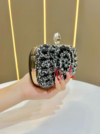 Mini ruuduline õhtukott, polüester, lukustatav sulgumine, sisemine telefonitasku, horisontaalne ruudukujuline kuju