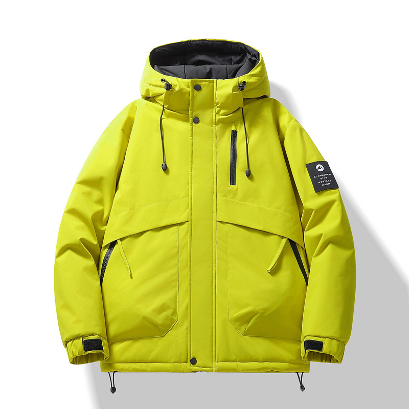 Pánska kapucňová hrubá polyestrová bunda so zapínaním na zips, 100% polyester, jeseň 2025, každodenný mladistvý štýl