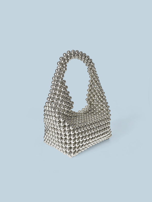 Scirocco biserna jastučasta torba – akrilna, 3D torba, bez podstave, otvorena