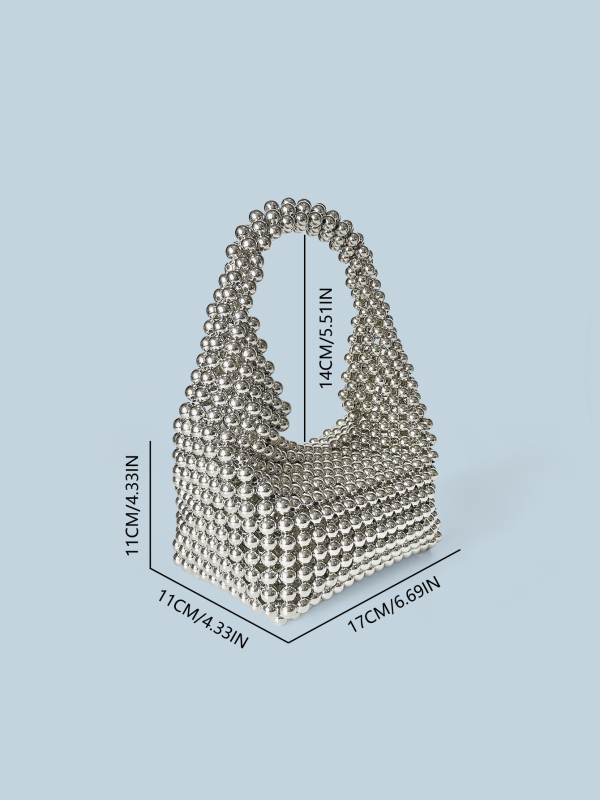 Scirocco biserna jastučasta torba – akrilna, 3D torba, bez podstave, otvorena