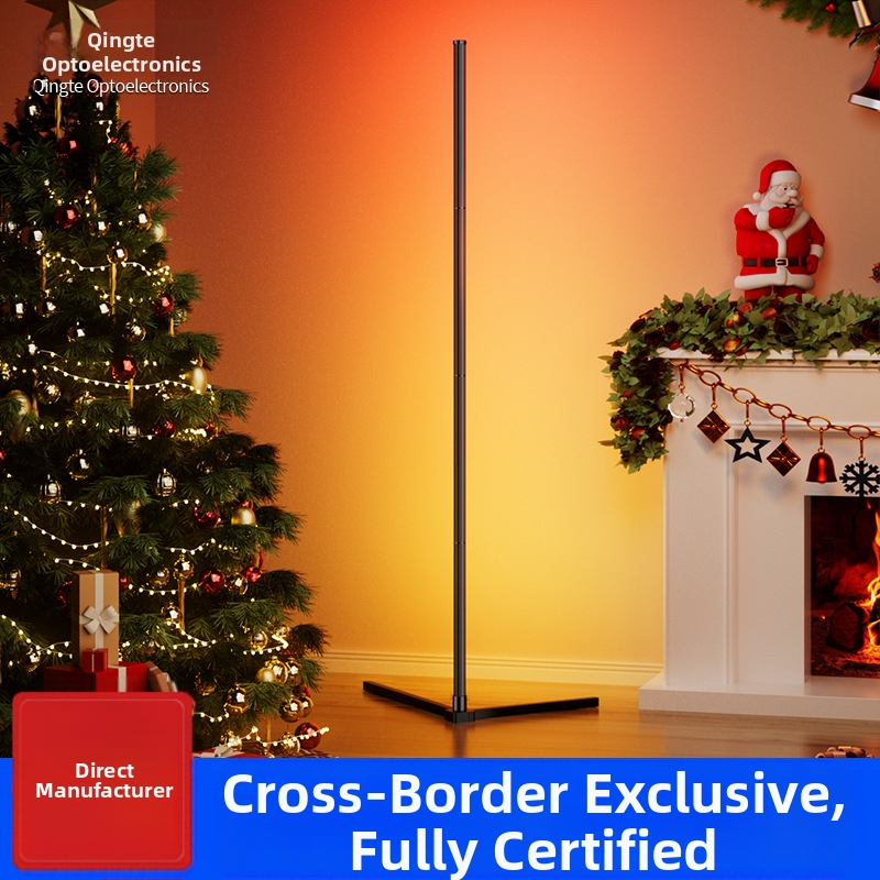 Lampă de podea LED cu aplicație și telecomandă, corp ABS + fier/aluminiu, rază de iluminare 5–10㎡, CRI ≥90