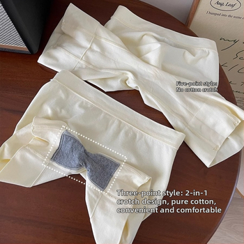 Moterų saugos kelnaitės su aukštu juosmeniu, be siūlių, anti-ekspozicija, nailonas, vienoje dalyje leggings ir šortai