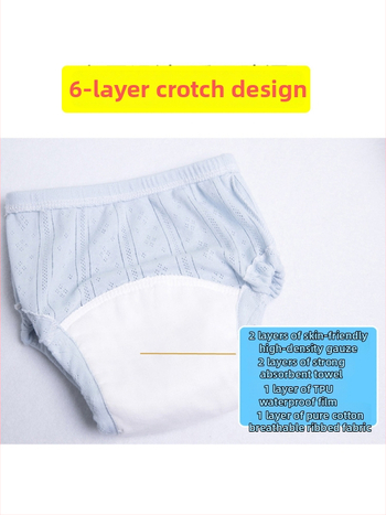 Kūdikio mokomosios kelnaitės iš 100% medvilnės, skalbiamos, Zhao shining prekės ženklas, tinka 0–15 kg, pavasaris 2025