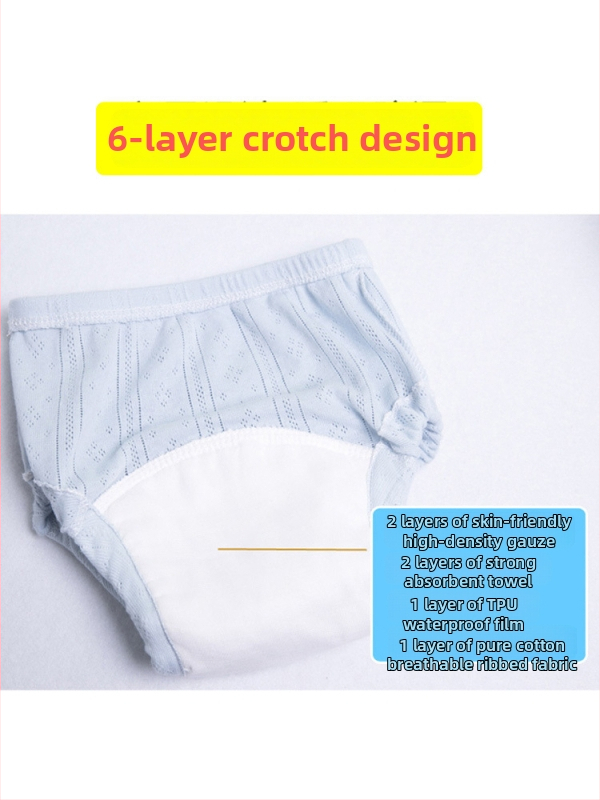 Kūdikio mokomosios kelnaitės iš 100% medvilnės, skalbiamos, Zhao shining prekės ženklas, tinka 0–15 kg, pavasaris 2025