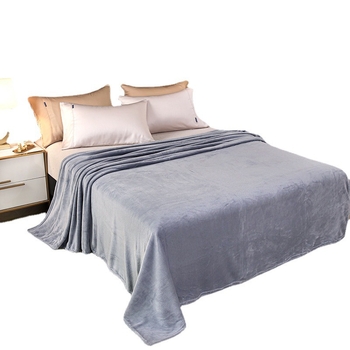 Žieminis vientisos spalvos flanelės pledas, poliesteris, vientisas raštas, lengvas prabangus stilius