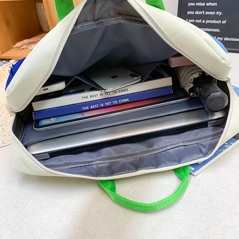 Geantă pentru laptop - material Oxford, căptușeală poliester, stil desen animat copilăresc, model animal, unisex