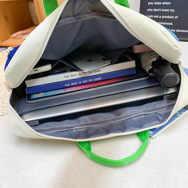 Geantă pentru laptop - material Oxford, căptușeală poliester, stil desen animat copilăresc, model animal, unisex