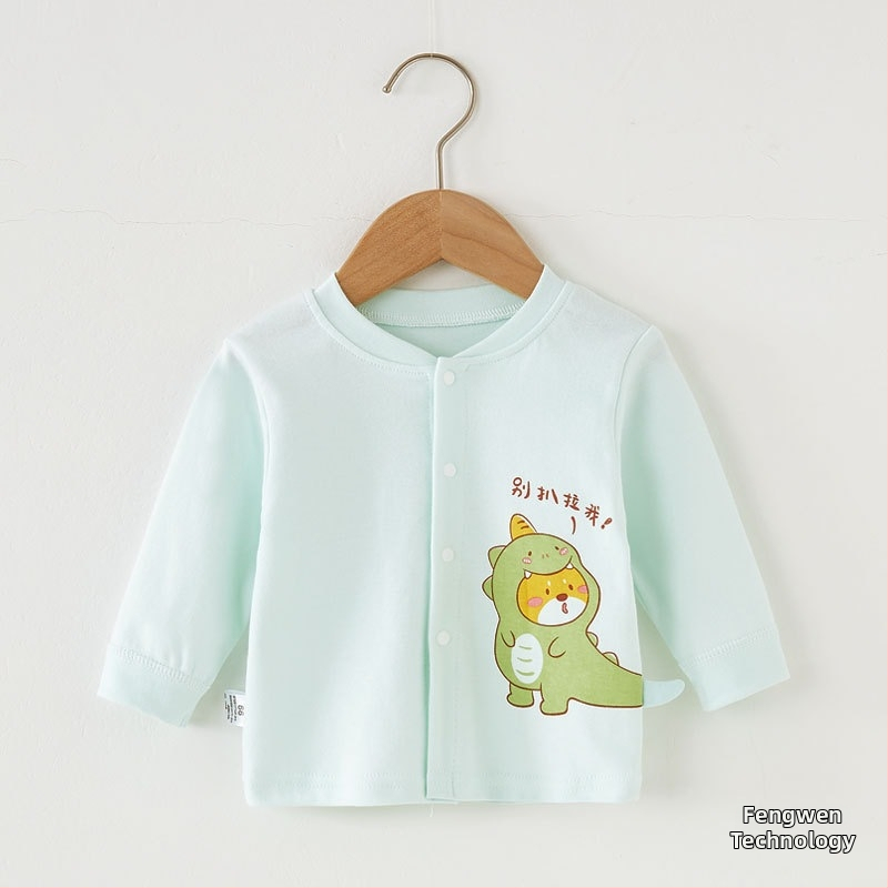 Zīdaiņu garām piedurknēm top, 100% kokvilna, universāls, mājas apģērbs zīdaiņiem, pavasaris–rudens.