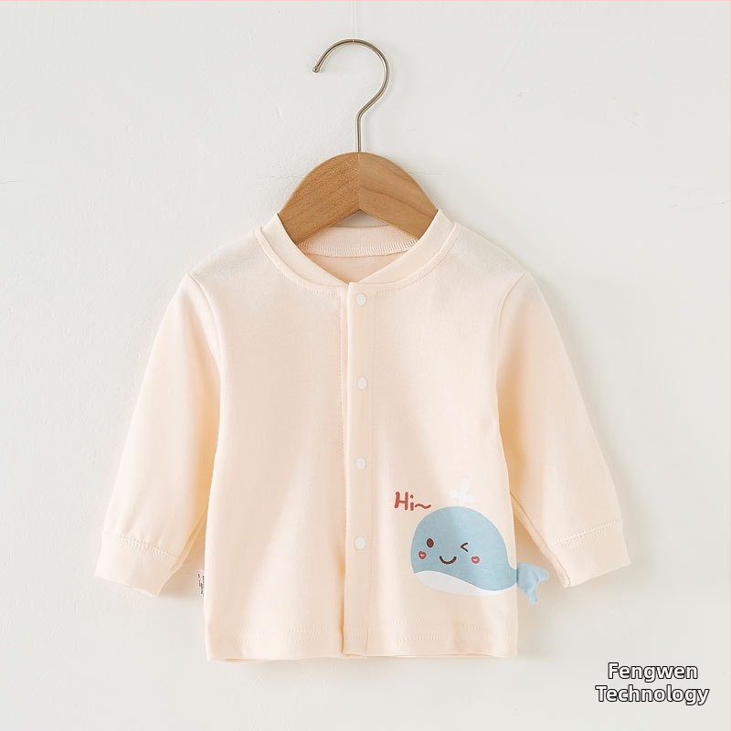 Zīdaiņu garām piedurknēm top, 100% kokvilna, universāls, mājas apģērbs zīdaiņiem, pavasaris–rudens.