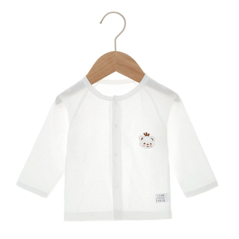 Kūdikių ilgomis rankovėmis top, 100% medvilna, unisex, namų apranga kūdikiams, pavasaris–ruduo.