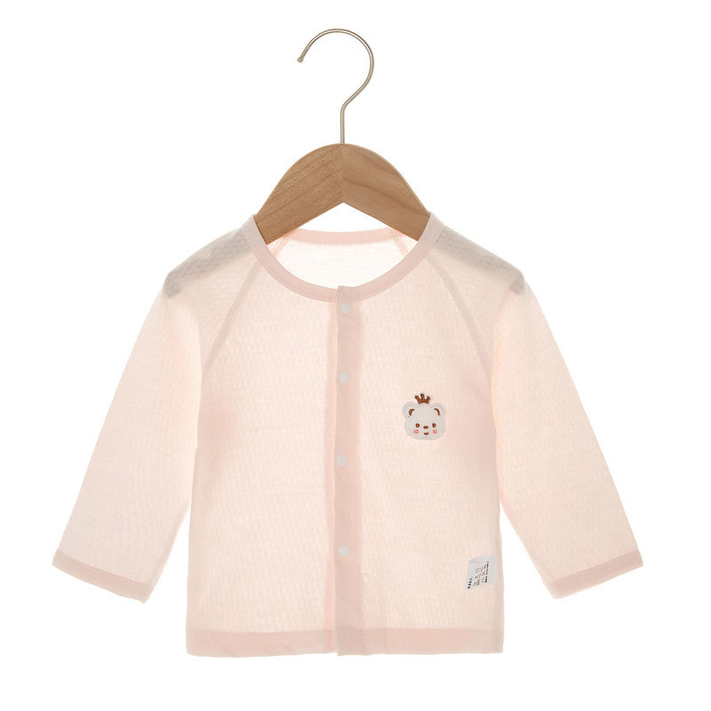 Kūdikių ilgomis rankovėmis top, 100% medvilna, unisex, namų apranga kūdikiams, pavasaris–ruduo.