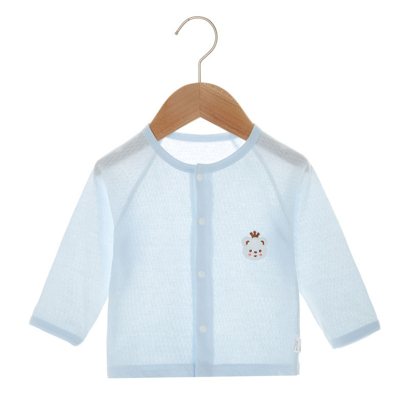 Kūdikių ilgomis rankovėmis top, 100% medvilna, unisex, namų apranga kūdikiams, pavasaris–ruduo.