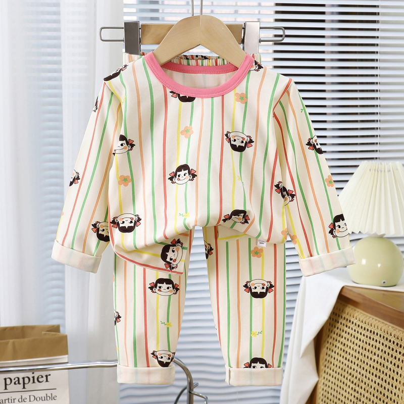 Set copii Leca pentru toamnă-iarnă-primăvară, bumbac 95%, absorbție umezeală, pentru vârsta 3-8 ani