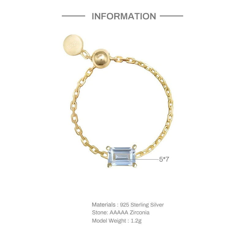 Romad S925 sidabras atviras reguliuojamas žiedas su cirkono įdėklu – geometrinis dizainas, unisex