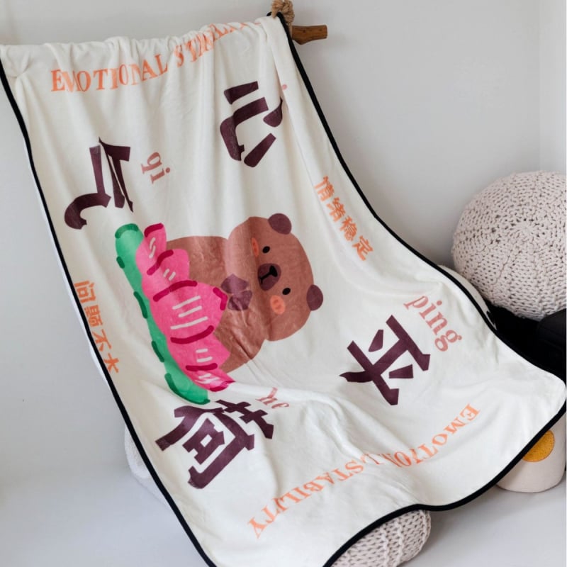 Flanelės pledas, poliesterio pluoštas, 300–499 g, animacinio stiliaus, tinka visoms metų laikams