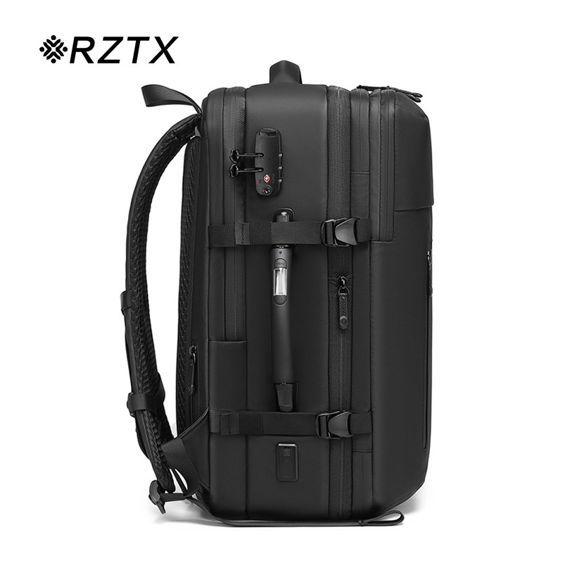 RZTX universāla mugursoma biznesa ceļojumiem, ūdensnecaurlaidīgs membrānas materiāls, tilpums 36–55 L, izliektas plecu siksnas, pavasaris 2025
