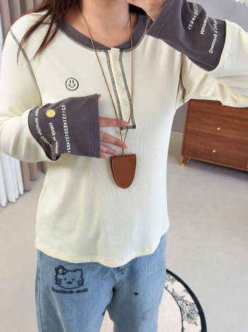 Női kapucnis patchwork felső, hosszú ujjú, közepes vastagságú pamut-viszkóz keverék