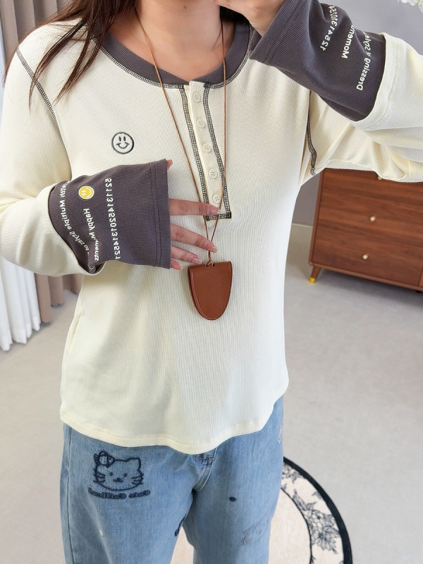 Női kapucnis patchwork felső, hosszú ujjú, közepes vastagságú pamut-viszkóz keverék