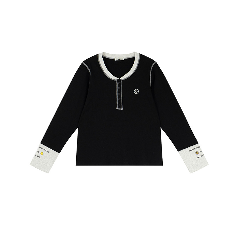 Női kapucnis patchwork felső, hosszú ujjú, közepes vastagságú pamut-viszkóz keverék