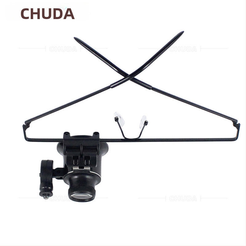 Chuda 9892A 20x zväčšovacie sklo s LED svetlom — nástroj na opravu šperkov, hodín a porcelánu