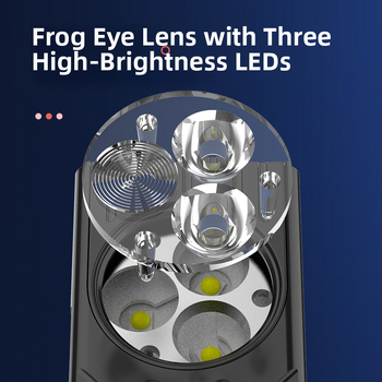 Magnetická mini pracovná LED svietidla EDC, 5W, 400 lm, Type-C rýchle nabíjanie, 120° lúč, dosah 50 m