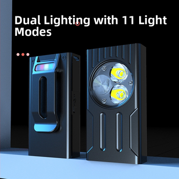 Magnetická mini pracovná LED svietidla EDC, 5W, 400 lm, Type-C rýchle nabíjanie, 120° lúč, dosah 50 m