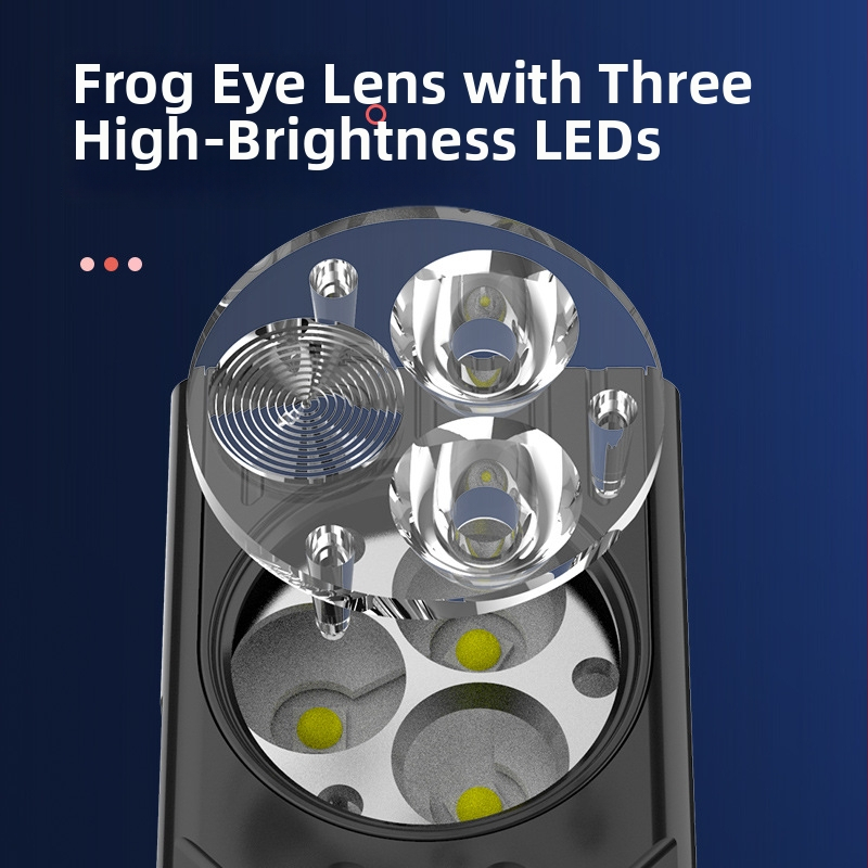 Magnetická mini pracovná LED svietidla EDC, 5W, 400 lm, Type-C rýchle nabíjanie, 120° lúč, dosah 50 m