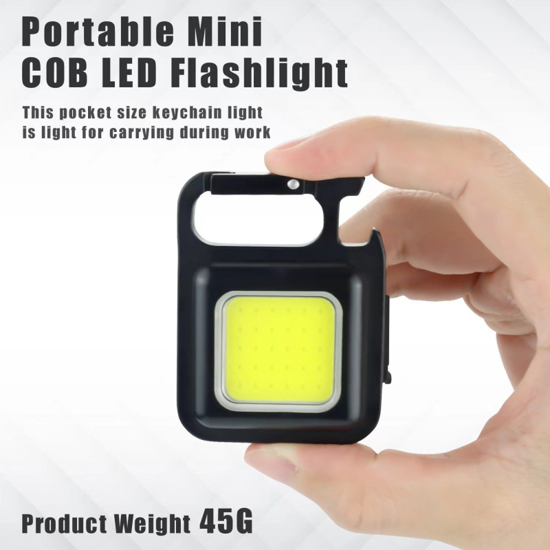 COB LED φως κλειδιού από κράμα αλουμινίου, 5W USB επαναφορτιζόμενος φακός LED για εξωτερική χρήση