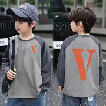 Berniukų marškinėliai su ilgomis rankovėmis iš 100% medvilnės, raglan spalvų blokai, apvalus kaklas, animacinis raštas, drėgmės valdymas, amžius 3–14 m