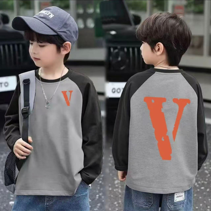 Berniukų marškinėliai su ilgomis rankovėmis iš 100% medvilnės, raglan spalvų blokai, apvalus kaklas, animacinis raštas, drėgmės valdymas, amžius 3–14 m