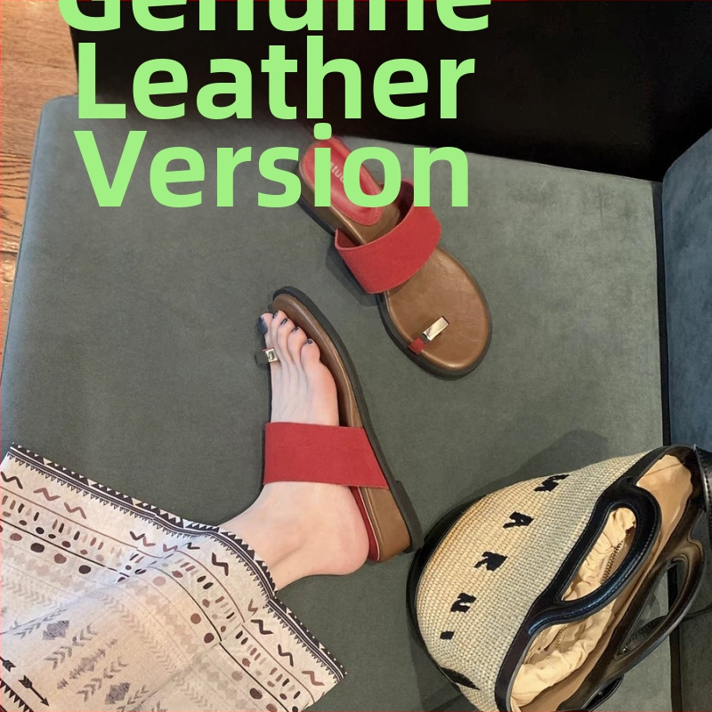 Puhkuslikud slip-on sandaalid varbalõngaga, 4 cm kõrgune tõstmine, pealne ja siserõhk kiudmaterjalist, kummist tald, ümmargune varvas