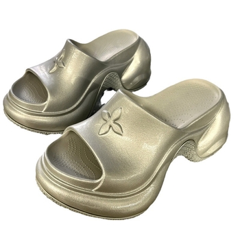 Naiste sandaalid ristiliste rihmadega ja paksu platvormiga, EVA ülemine ja EVA talla, ümmargune varvas